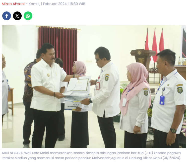 97 PNS Pemkot Madiun Pensiun dalam Empat Bulan, Ini Nama Kepala OPD yang Purnatugas