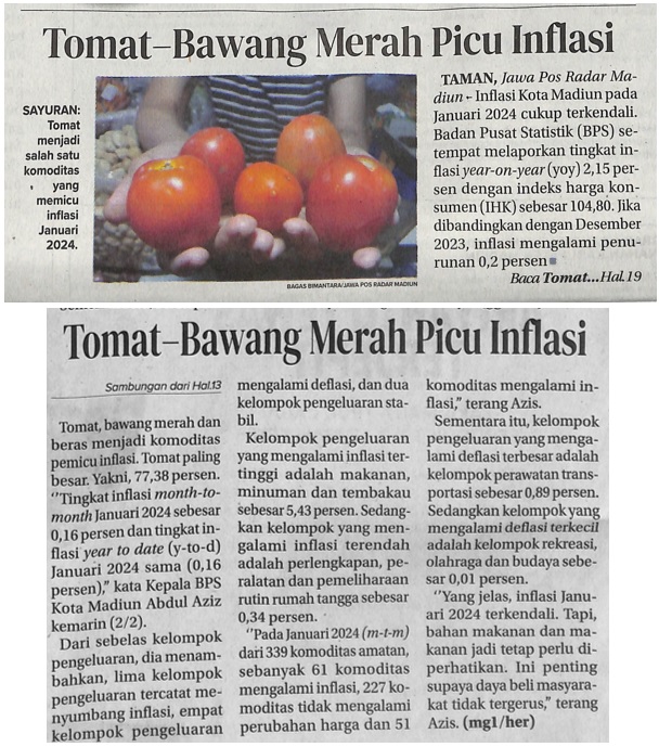 Tomat - Bawang Merah Picu Inflasi