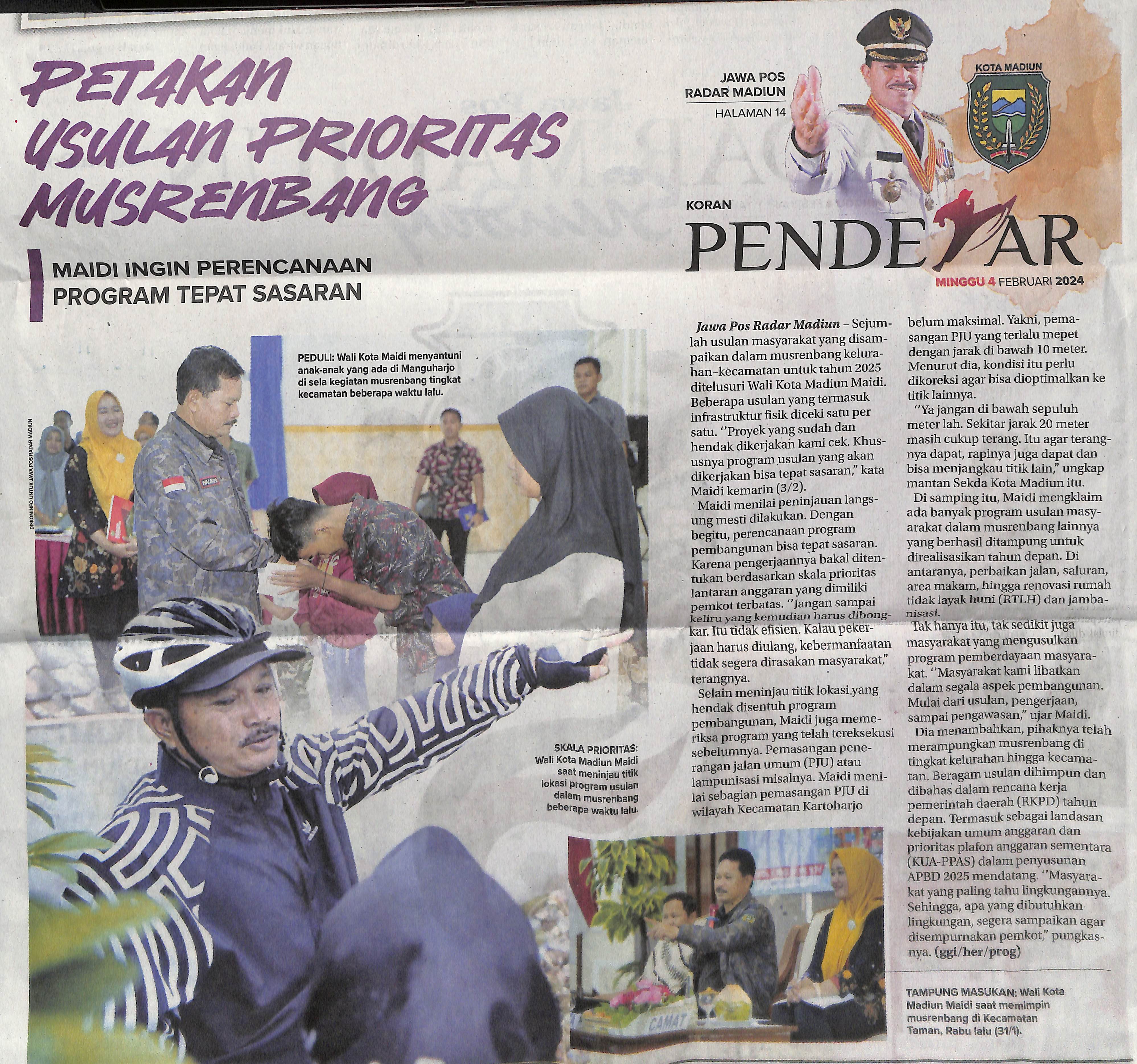 Petakan Usulan Prioritas Musrenbang, Maidi Ingin Perencanaan Program Tepat Sasaran