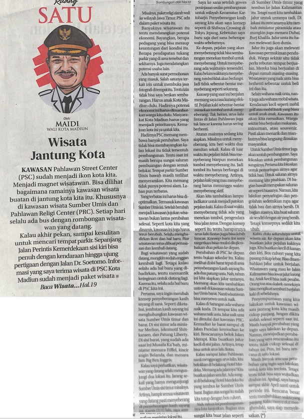 Ruang Satu Kota Madiun, Wisata Jantung Kota