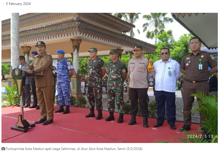 Pemkot Madiun Libatkan 1500 Personil Satlinmas Untuk Amankan Pemilu