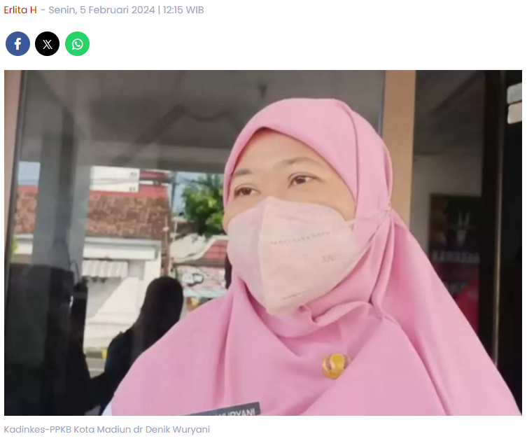 Sebulan, 35 Warga Kota Madiun Terserang DBD, Satu Orang Meninggal Dunia, Dinkes-PPKB Minta Lakukan Ini