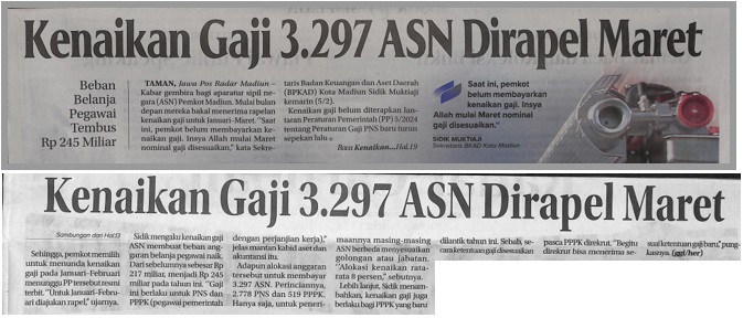 Kenaikan Gaji 3.297 ASN Dirapel Maret