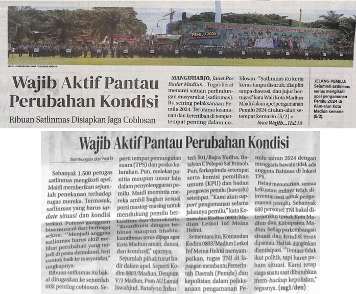 Wajib Aktif Pantau Perubahan Kondisi, Ribuan Satlinmas Disiapkan Jaga Coblosan