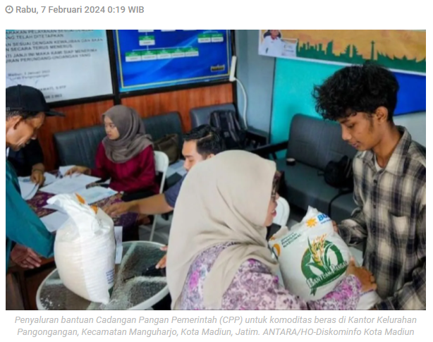 Sebanyak 10.225 KPM di Kota Madiun terima bantuan pangan