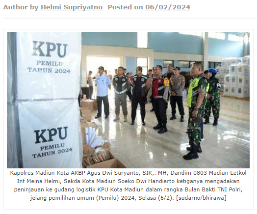 TNI-Polri Madiun Gelar Patroli Skala Besar dan Cek Gudang Logistik KPU