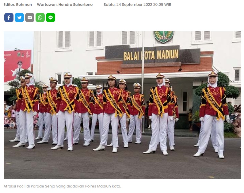 Pocil Unjuk Kebolehannya di Acara Parade Senja Kota Madiun