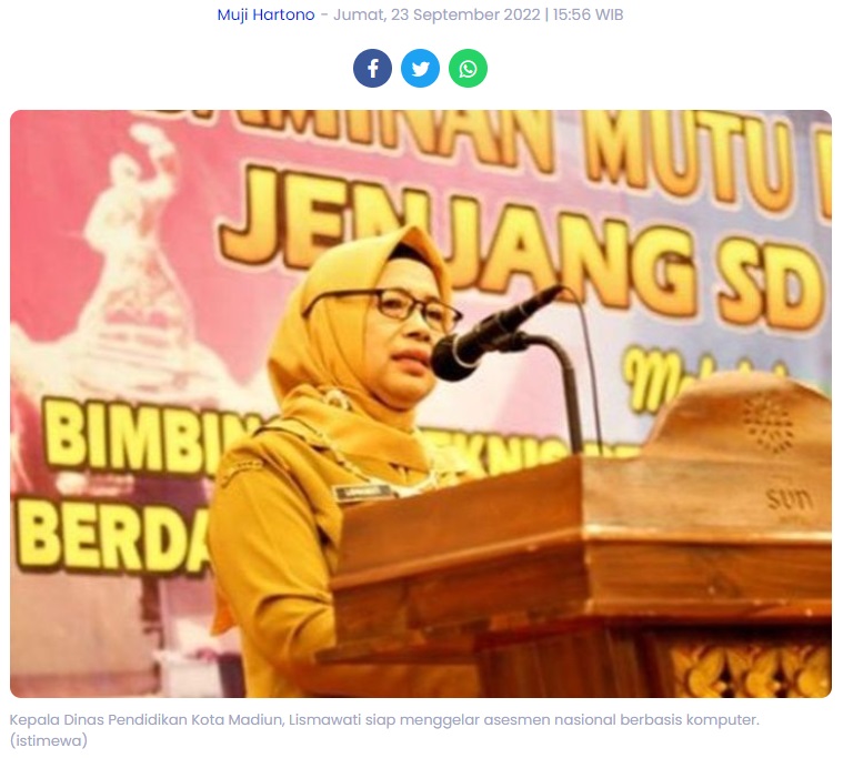 Dindik Klaim Sekolah di Kota Madiun Siap Gelar ANBK