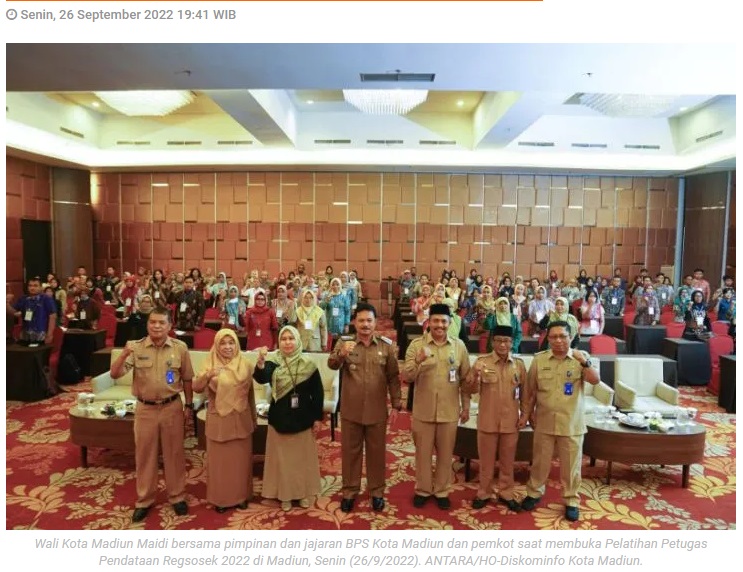 Wali Kota Maidi minta masyarakat Madiun sukseskan pendataan Regsosek 2022