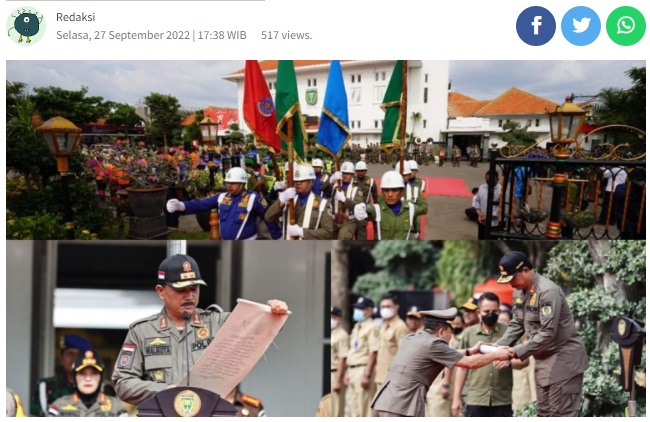 Walikota MadiunTerima Kirab Pataka Jer Basuki Mawa Beya