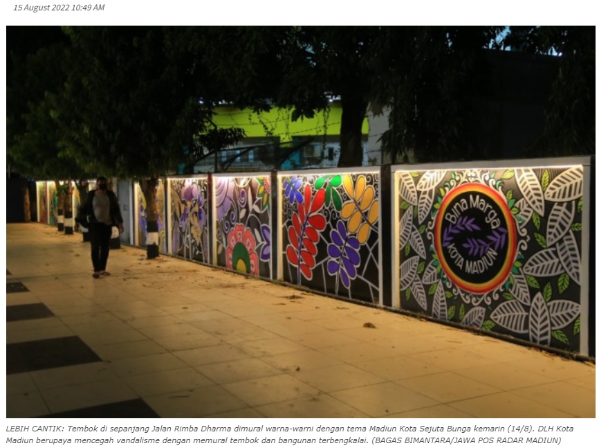 Cegah Vandalisme, Pemkot Madiun Hiasi Tembok Kosong dengan Mural