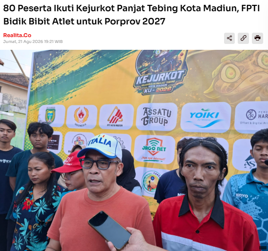 80 Peserta Ikuti Kejurkot Panjat Tebing Kota Madiun, FPTI Bidik Bibit Atlet untuk Porprov 2027