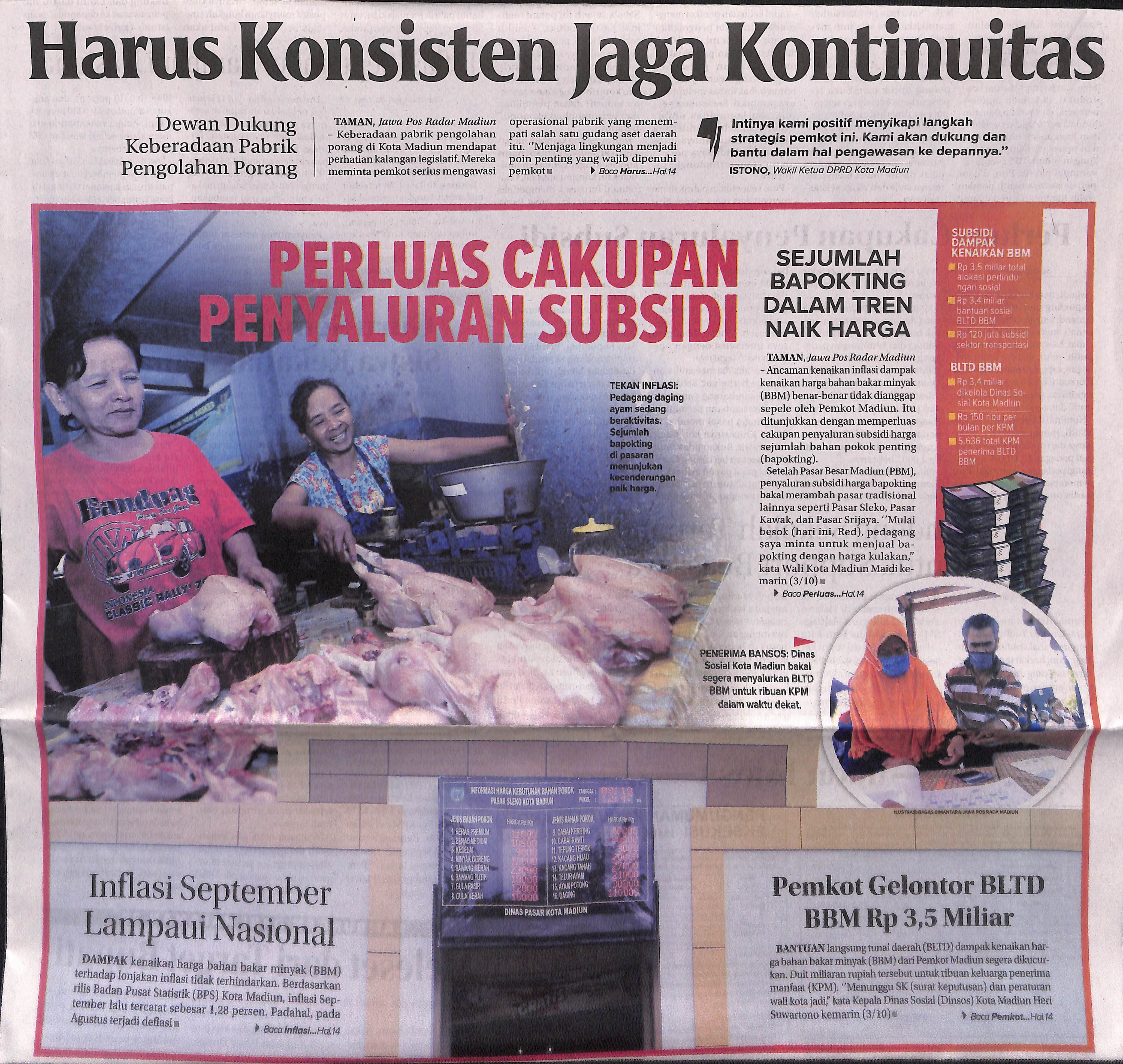 Inflasi September Lampaui Nasional