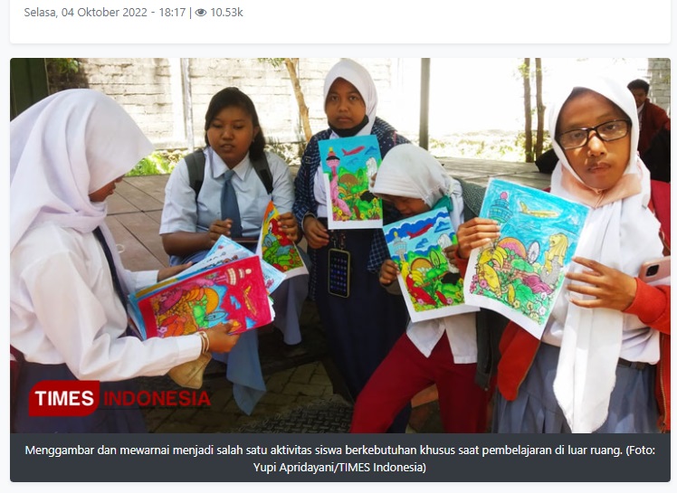 Belajar di Luar Ruang ala Siswa SLB Kota Madiun, Naik Bis Mabour ke RTH Alas Ronggo Kuning