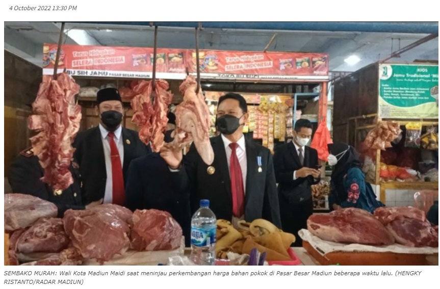 BPS Kota Madiun: Inflasi September Lampaui Nasional