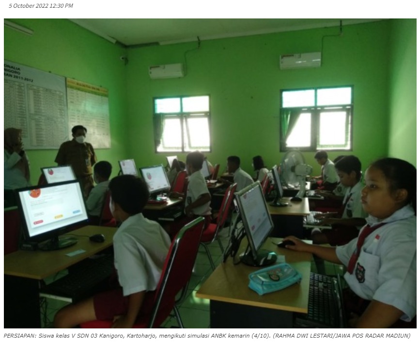 Jelang ANBK SD, Sejumlah SD di Kota Madiun Giatkan Simulasi