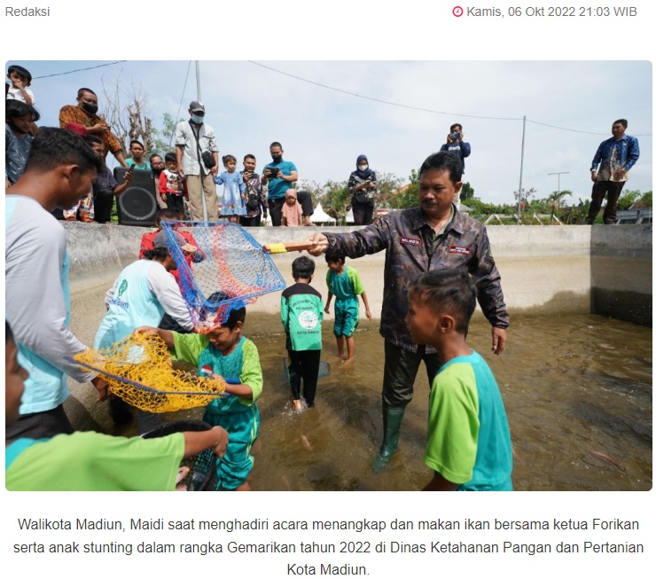 Tekan Stunting, Warga di Kota Madiun Diberikan Subsidi Ikan Segar
