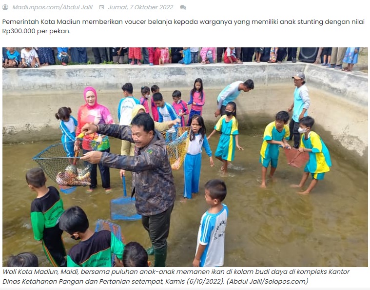 Pemkot Madiun Beri Voucer Belanja Rp300.000/Pekan bagi Ibu yang Anaknya Stunting