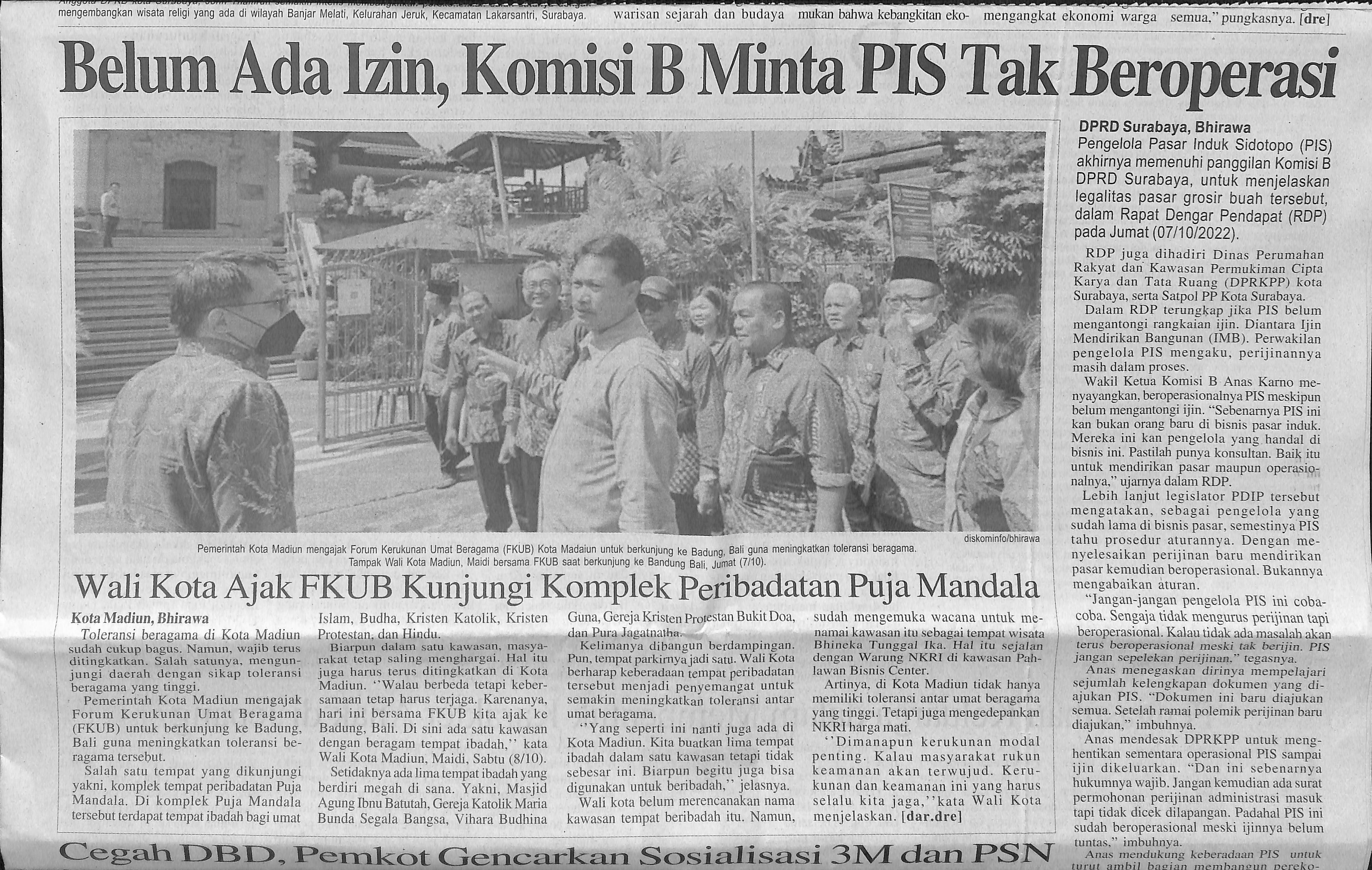 Walikota Ajak FKUB Kunjungi Komplek Peribadatan Puja Mandala