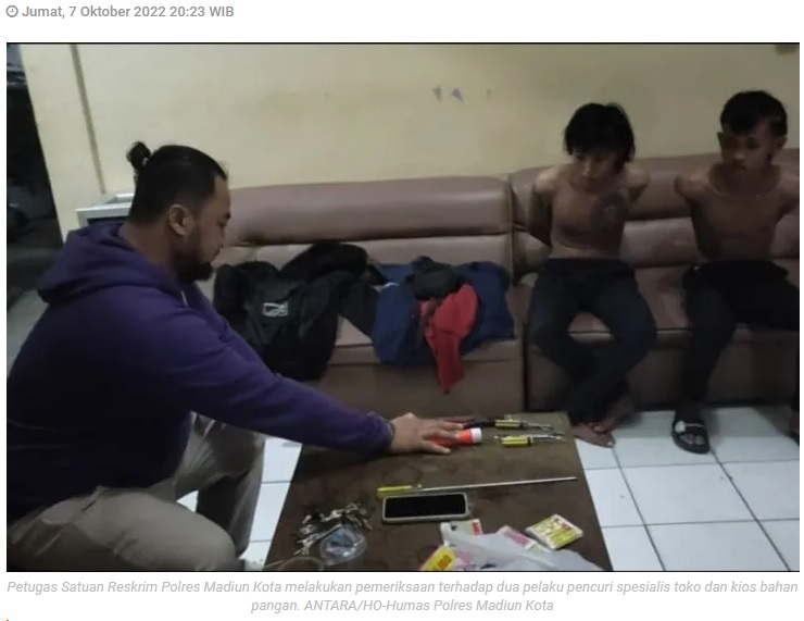 Polres Madiun Kota bekuk pencuri spesialis toko