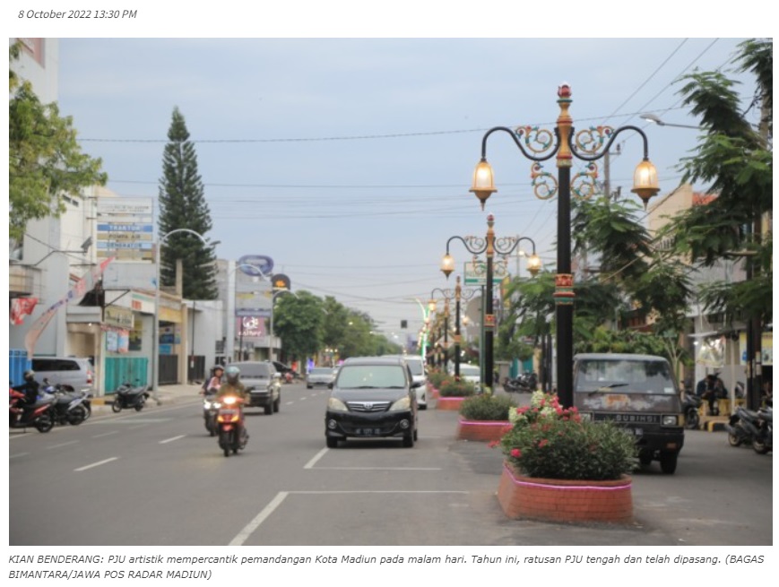 Wujudkan Madiun Kota Sejuta Lampu, Pemkot Tambah 100 PJU Baru