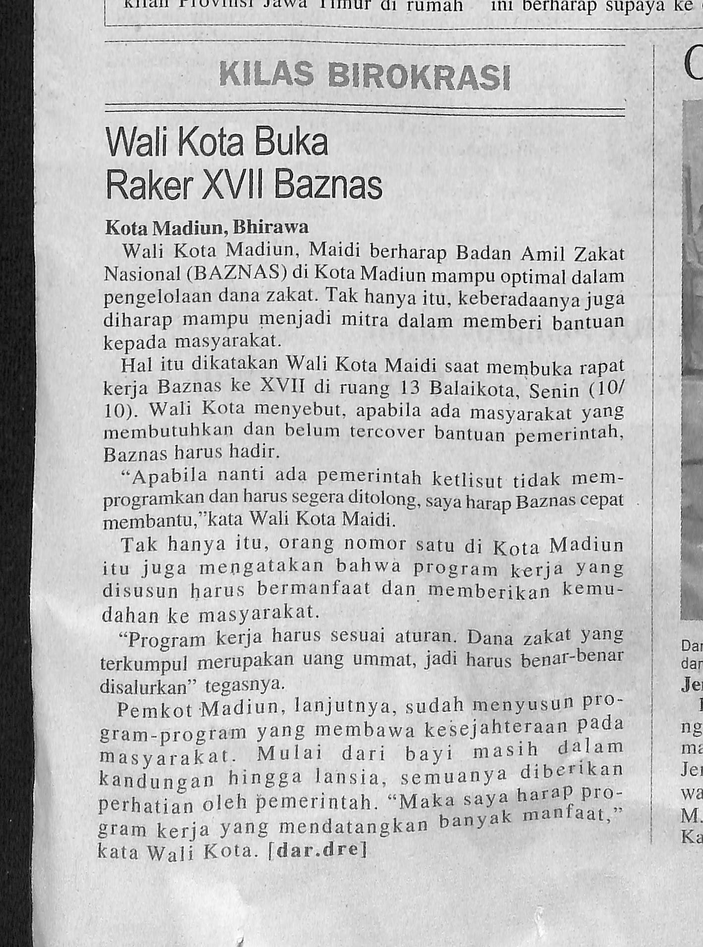 Walikota Buka Raker XVII Baznas