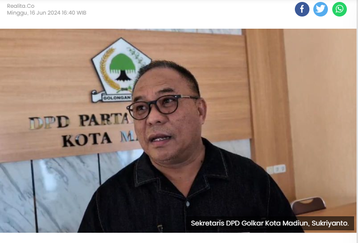Pilkada Kota Madiun, Golkar Soal Surat Rekomendasi PSI