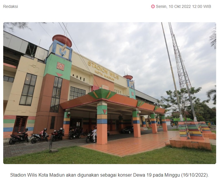Pasca Tragedi Kanjuruhan, Pemkot Madiun Batasi Penonton Konser Dewa 19