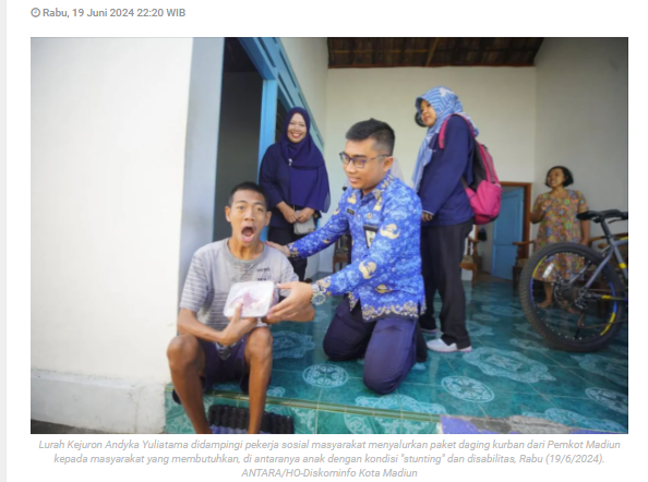 Pemkot Madiun bagikan ratusan paket daging kurban untuk anak stunting
