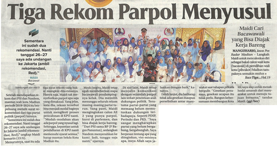 Tiga Rekom Parpol Menyusul