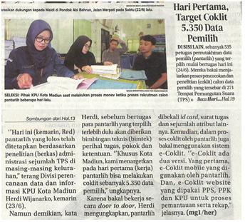 Hari Pertama, Target Coklit 5.350 Data Pemilih