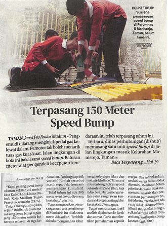 Terpasang 150 Meter Speed Bump
