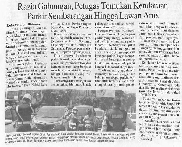 Razia Gabungan, Petugas Temukan Kendaraan Parkir Sembarangan Hingga Lawan Arus