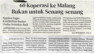 60 Koperasi ke Malang Bukan untuk Senang-senang