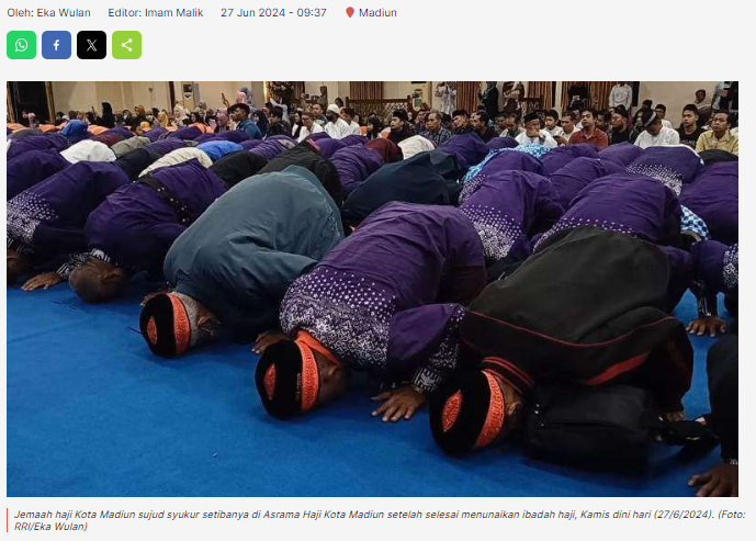 Ratusan Jemaah Haji Kota Madiun Tiba di Tanah Air
