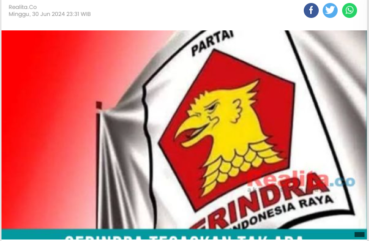 Gerindra Tegaskan Tak Ada Pengerahan Massa Dalam Acara Desak Bonie Maju Walikota Madiun