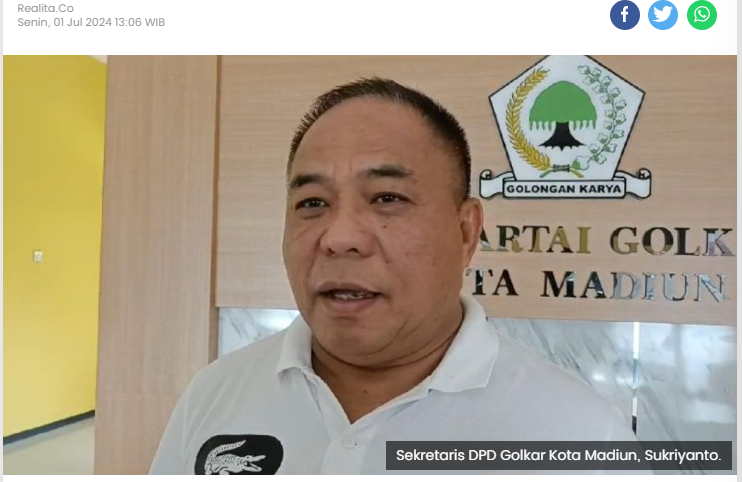 Golkar Sikapi Soal Keterlibatannya Dalam Pengerahan Massa Desak Bonie Maju Walikota Madiun