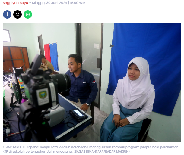 Dispendukcapil Kota Madiun Bakal Jemput Bola Rekam 3.149 Pemilih Pemula, Biar Bisa Nyoblos di Pilkada 2024