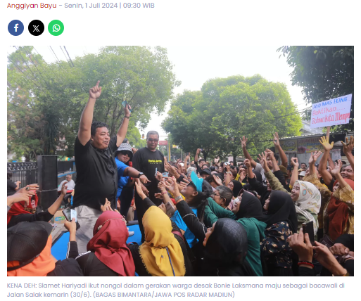 Gerindra Kota Madiun Laporkan ke DPP Kadernya yang Kedapatan Ikut Deklarasi Dukungan untuk Bonie Laksmana