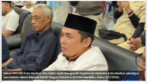 PKS Hadiri Rapimcab Gerindra Kota Madiun, Sinyal Dukungan ke Maidi?