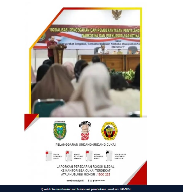 Buka Sosialisasi P4GNPN, Pj Wali Kota Madiun Berharap Generasi Muda Madiun Bebas Narkoba