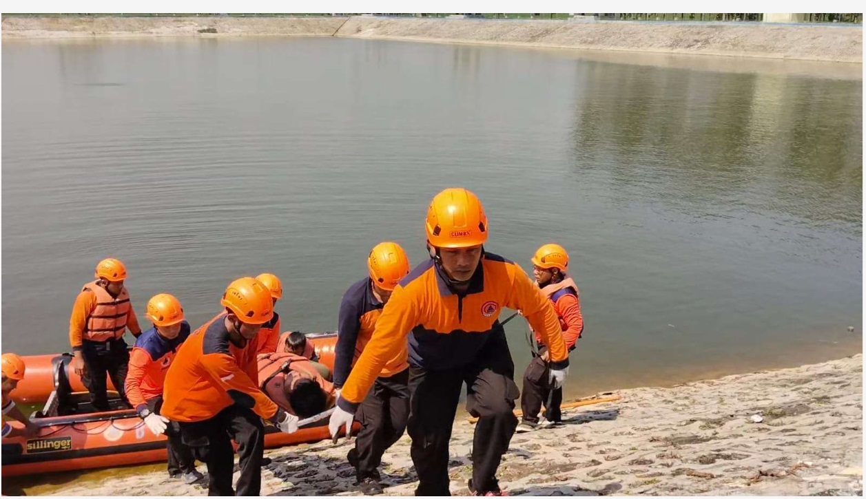 BPBD Kota Madiun Gelar Latihan SAR Air