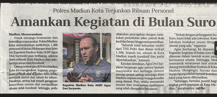 Amankan Kegiatan di Bulan Suro