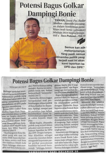 Potensi  Bagus Golkar Dampingi Bonie