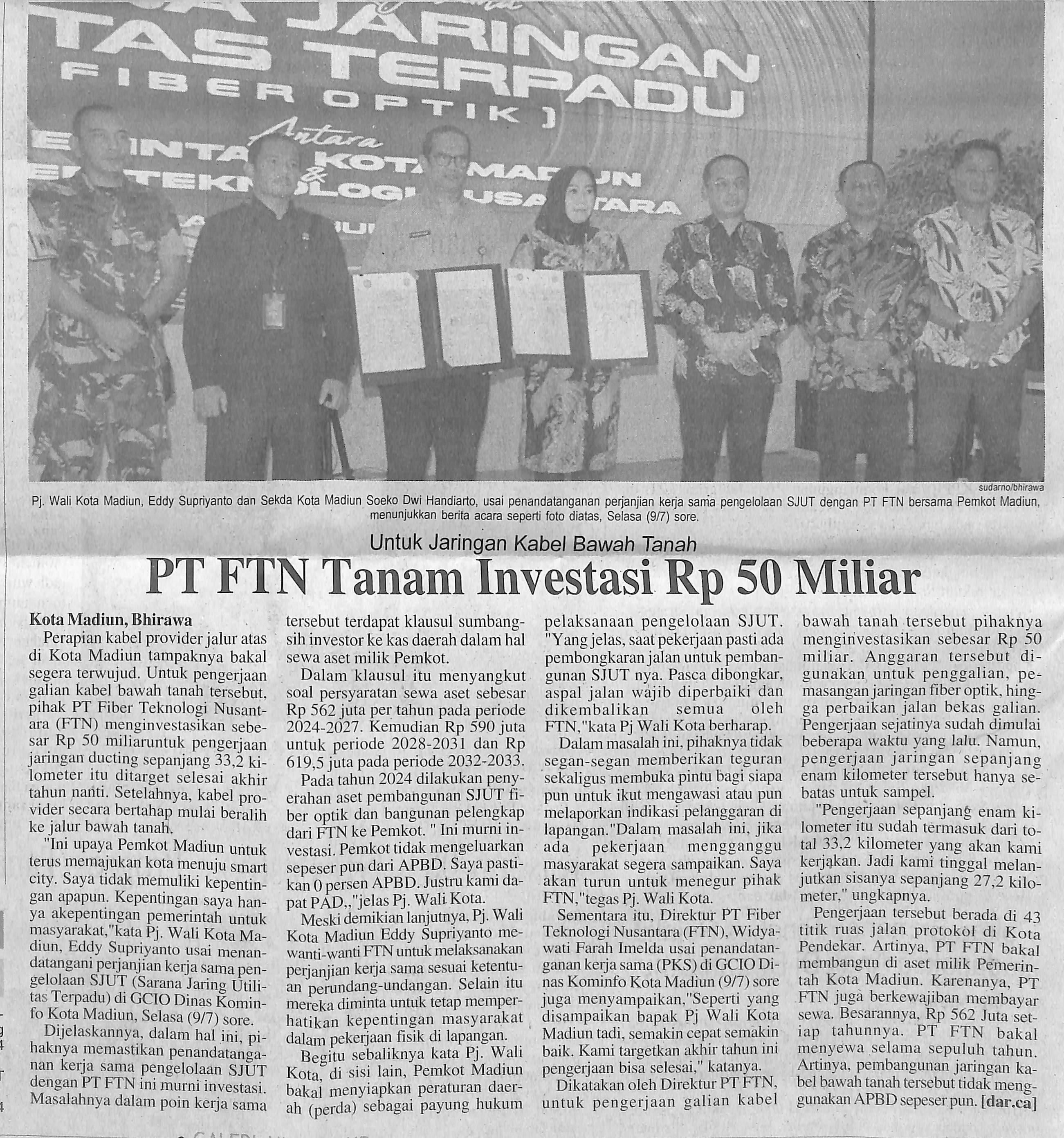 PT FTN Tanam Investasi Rp 50 Miliar
