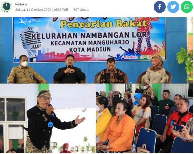 Pemenang Ajang Pencarian Bakat Kelurahan Akan Mengikuti Tingkat Kota Madiun