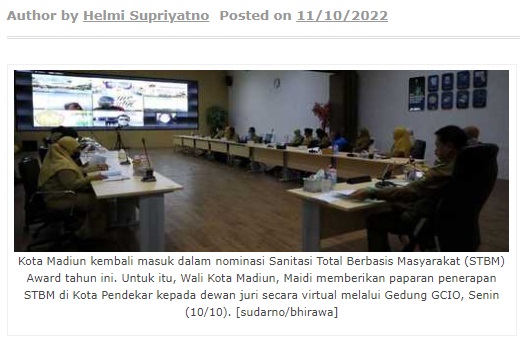 Wali Kota Madiun Paparkan Strategi Pemkot Gencarkan STBM