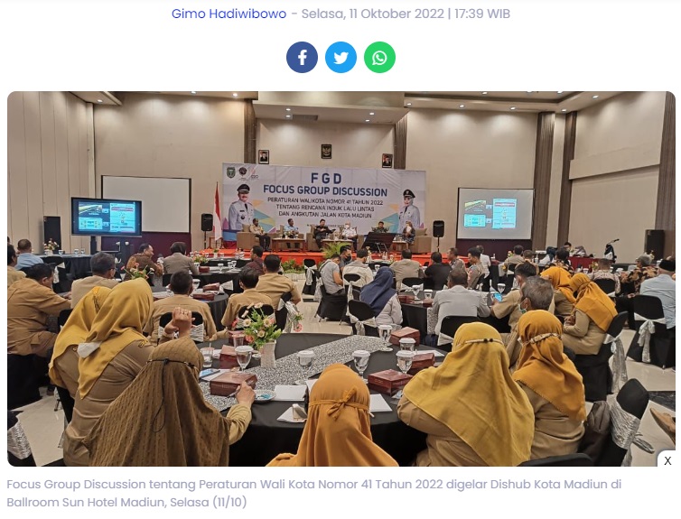 Pemkot Madiun Terbitkan Regulasi Rencana Induk Lalu Lintas dan Angkutan Jalan