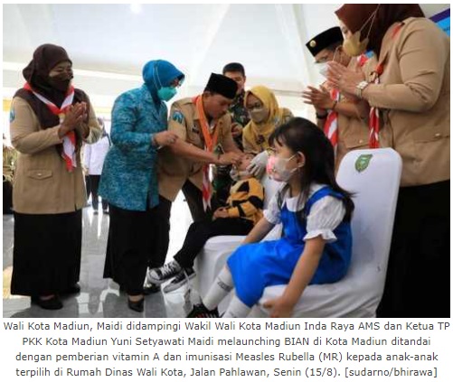 Cakupan BIAN di Kota Madiun Capai 60,90 Persen, Tulungagung 67,21 Persen