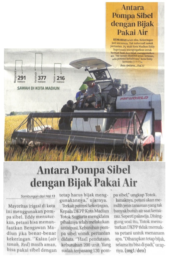 Antara Pompa Sibel dengan Bijak Pakai Air